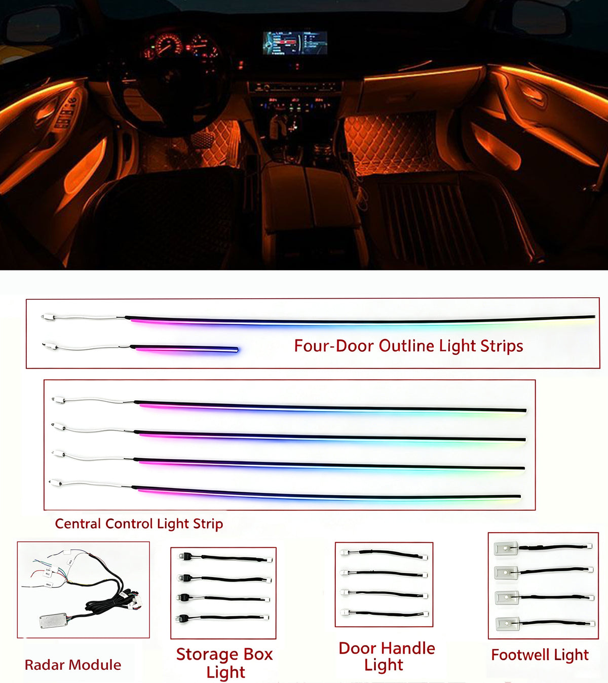 Universal Car Ambient Lighting Kit – Underbody Package