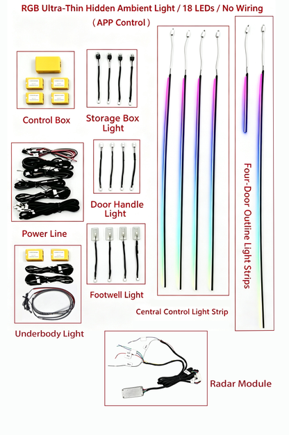 Universal Car Ambient Lighting Kit – Radar + Underbody Package