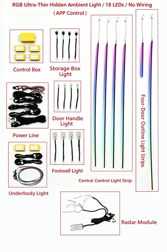 Universal Car Ambient Lighting Kit – Radar + Underbody Package
