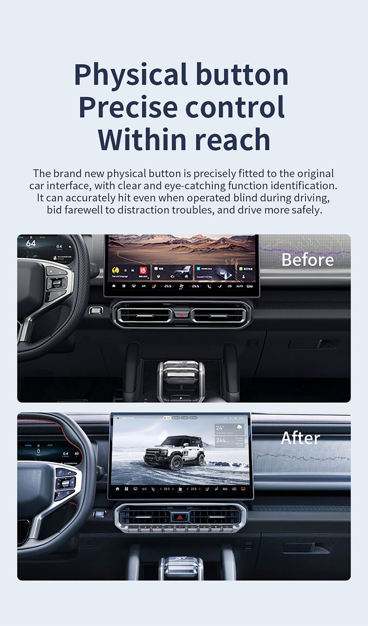 Smart Physical Control Buttons for JETOUR Traveler JETOUR T2