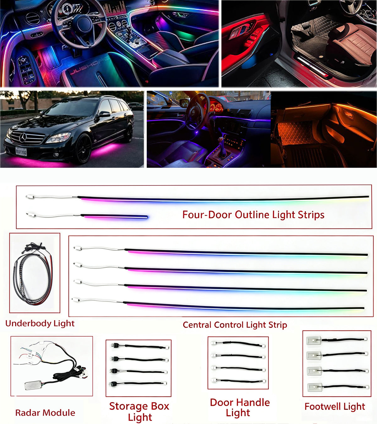 Universal Car Ambient Lighting Kit – Radar + Underbody Package