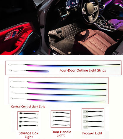 Universal 256-Color Car Ambient Lighting Kit – Door Warning Package